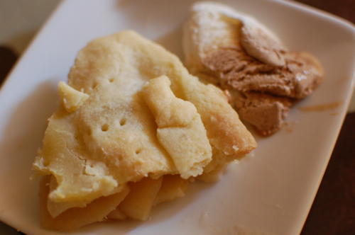 apple pie served with ice cream apple pie served with ice cream